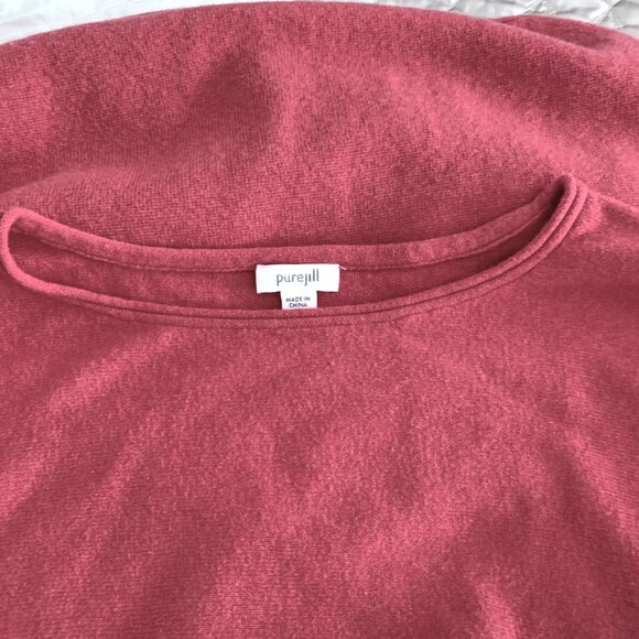 PURE J JILL Cotton and CASHMERE Nantucket Red  Sweater Size M - Picture 6 of 12